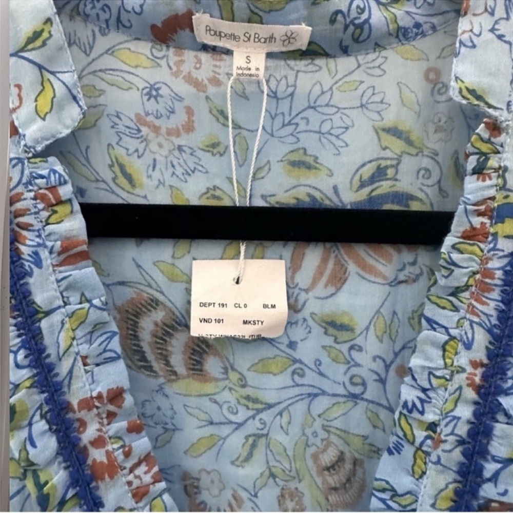 Poupette st Barth Nana blue print maxi dress S - Picture 5 of 5